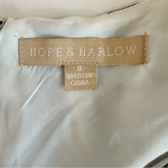 Hope & Harlow Blue Striped Linen Blend Sleeveless Midi Dress Sz 8 Lightweight - Picture 4 of 9